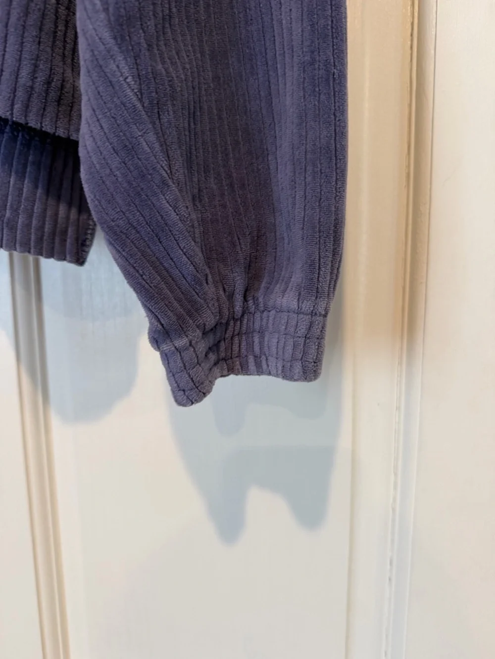 aerie Corduroy Hooded Pullover in Dusty Blue - Picture 2 of 6